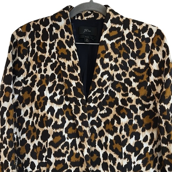 J. Crew Animal Print Parke Blazer Short Set Size 10 - Picture 3 of 13